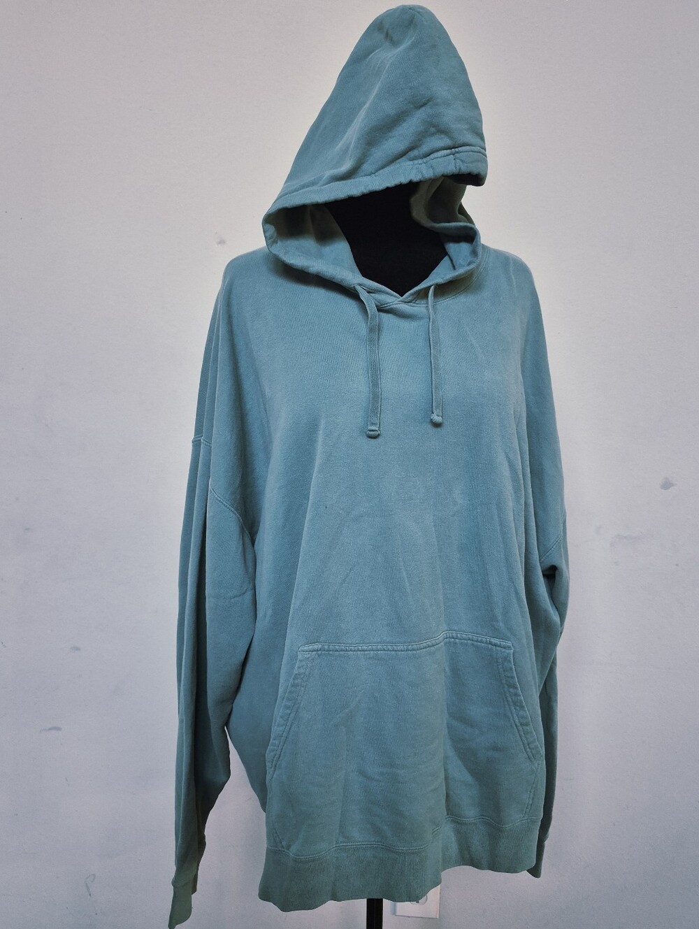 COMFORT WASH Women's Oversized Teal Hooded Pullover Sweatshirt Size 3XL